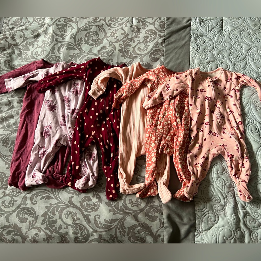 Baby girl pajamas, size 6m